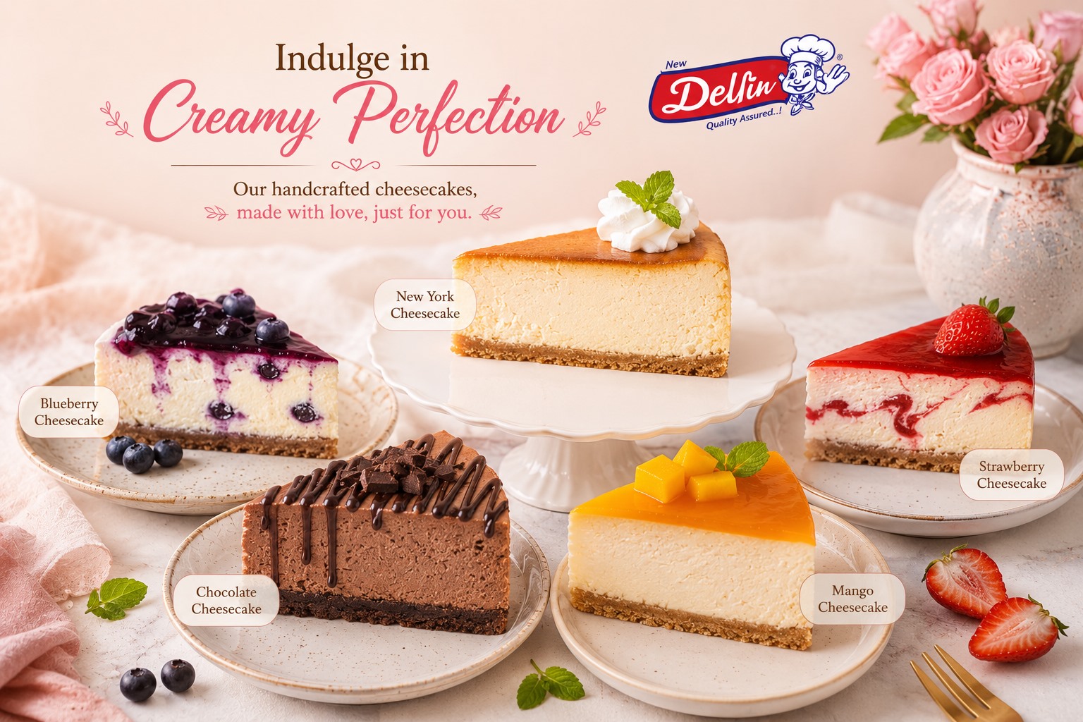 Premium cheesecake highlight
