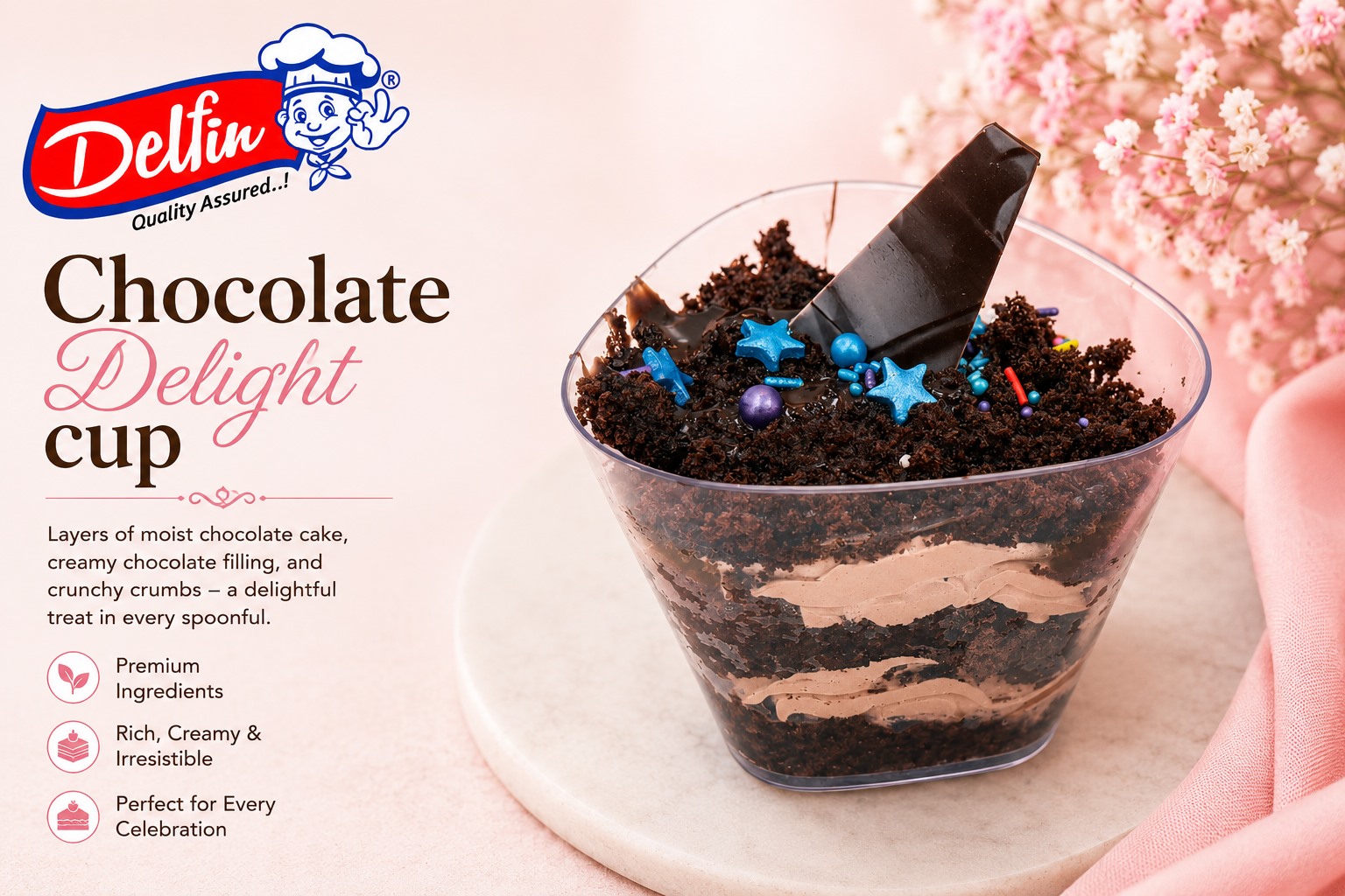 Chocolate cup dessert