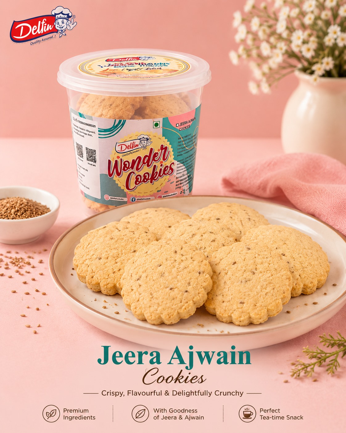 Heartfelt cookies close-up