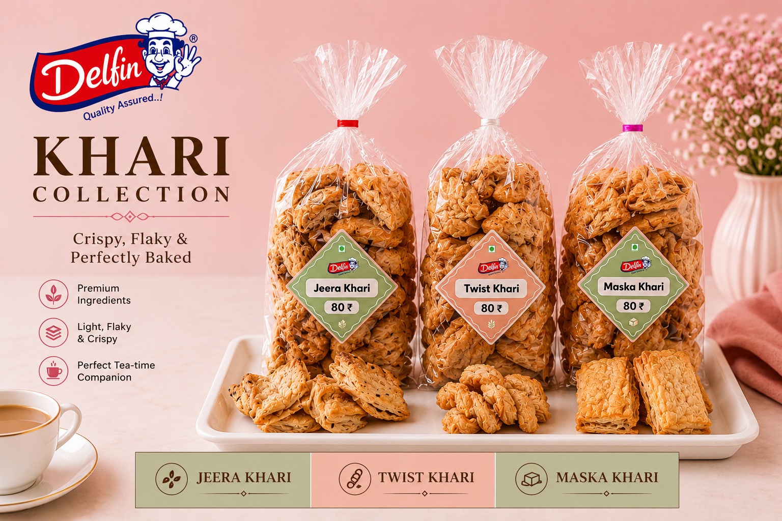 Cream roll boxes side view