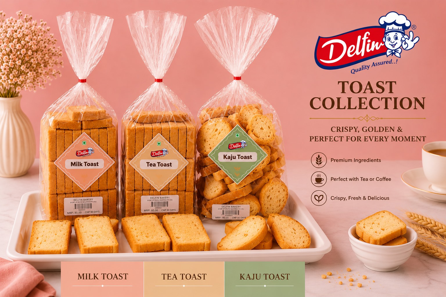 Cream roll boxes side view